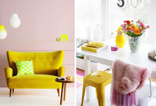 pink-yellow-white